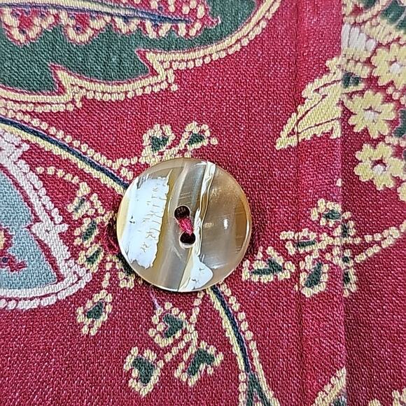 Vintage Women Sz L Paisley Y2K Art to Wear Grunge Pockets Shoulder Pads Jacket - Picture 7 of 12